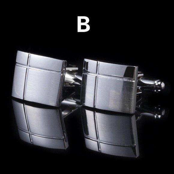 Black Onyx Gemstone and Silver Cufflinks, Unisex Accessories - Picture 3 of 3